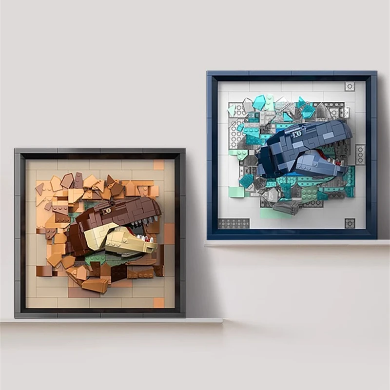 

Конструктор тираннозавр, настенная Трехмерная живопись, сложная сборка, модель, детская игрушка, подарок на день рождения