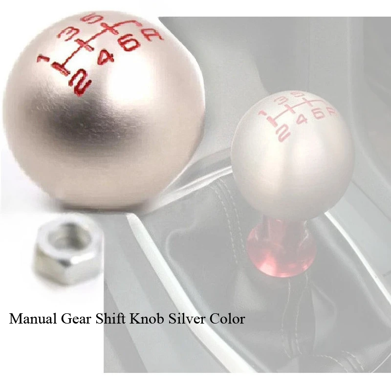 1 Pc 6 Speed Manual Gear Shift Knob M10*1.5 Light Weight Aluminum Alloy For Honda 6 Speed Manual Vehicles With M10x1.5 Thread