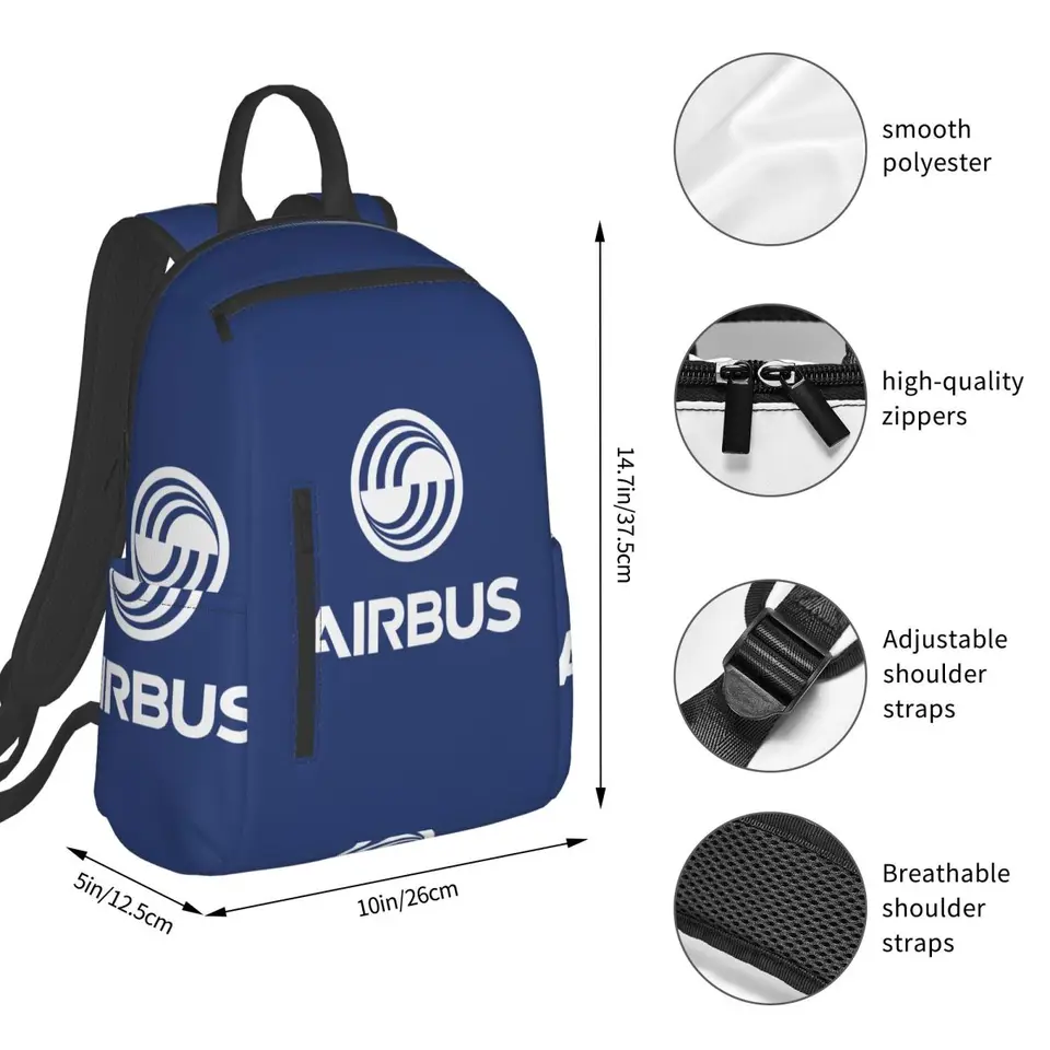ノベルティ　AIRBUS backpack 非売品 Airbus Logo Backpack Daypack Large Capacity Boys Girls BookBag