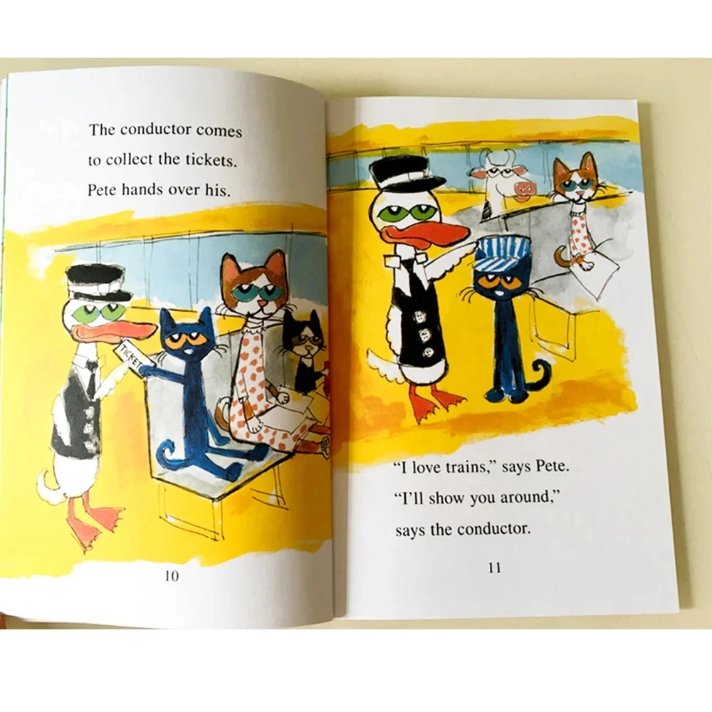 Random One Book Pete The Cat Picture Books Kids Babies Famous Stories Learning English Stories Bedtime Reading Gifts For Bab