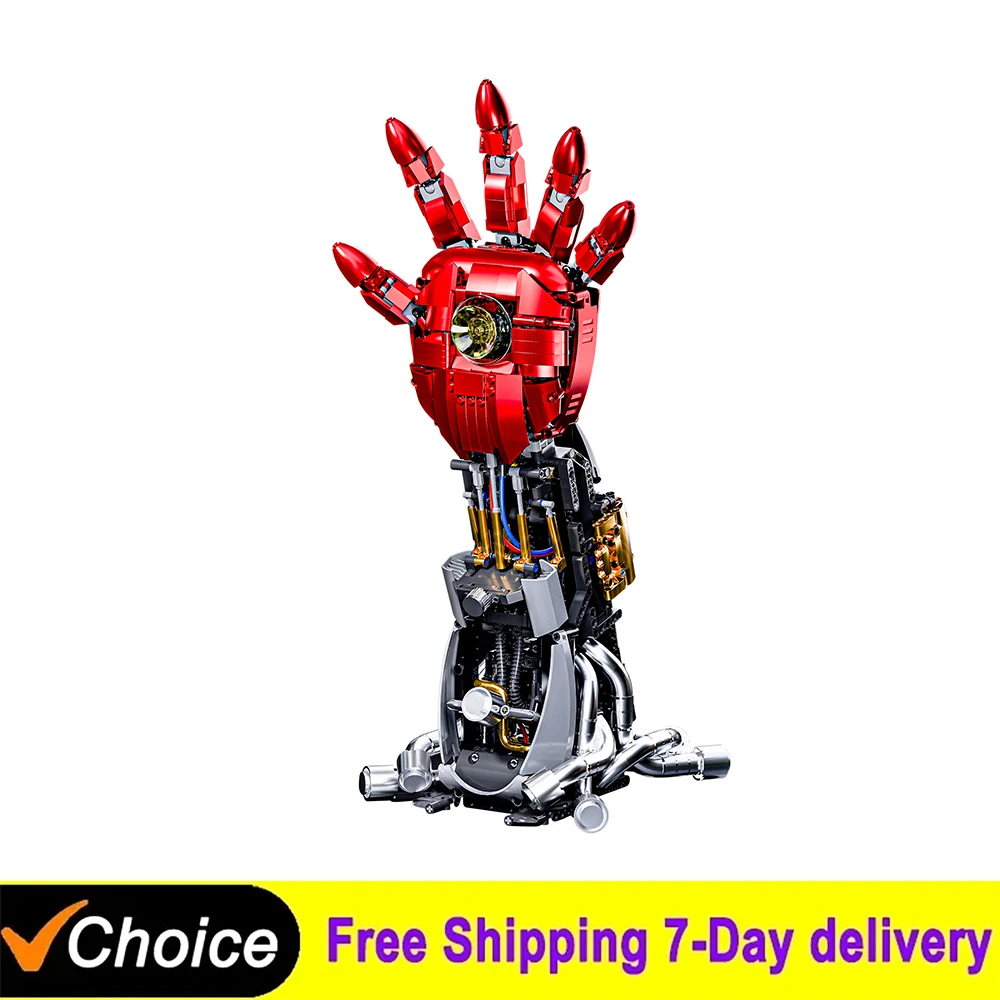 

Creative 1452Pcs Robotic Arm Building Blocks Technical Mechanical Arm Bricks Model Desktop Ornament DIY Toy Holiday Gift Boys