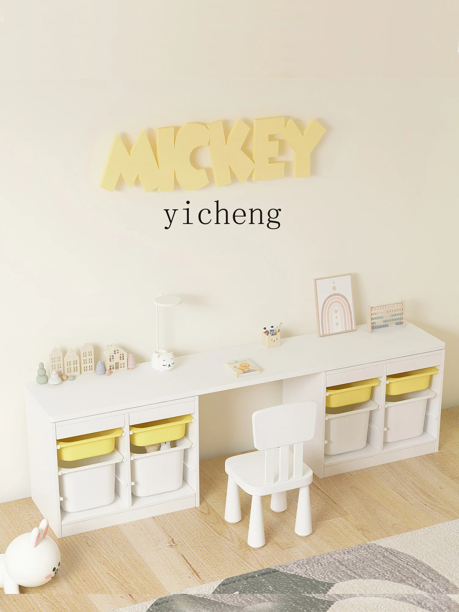 Tqh Massivholz Kinder schreibtisch Spielzeug Lager regal Lagers chrank Wohnzimmer Schreibtisch Kinderzimmer Baby Aufbewahrung schrank