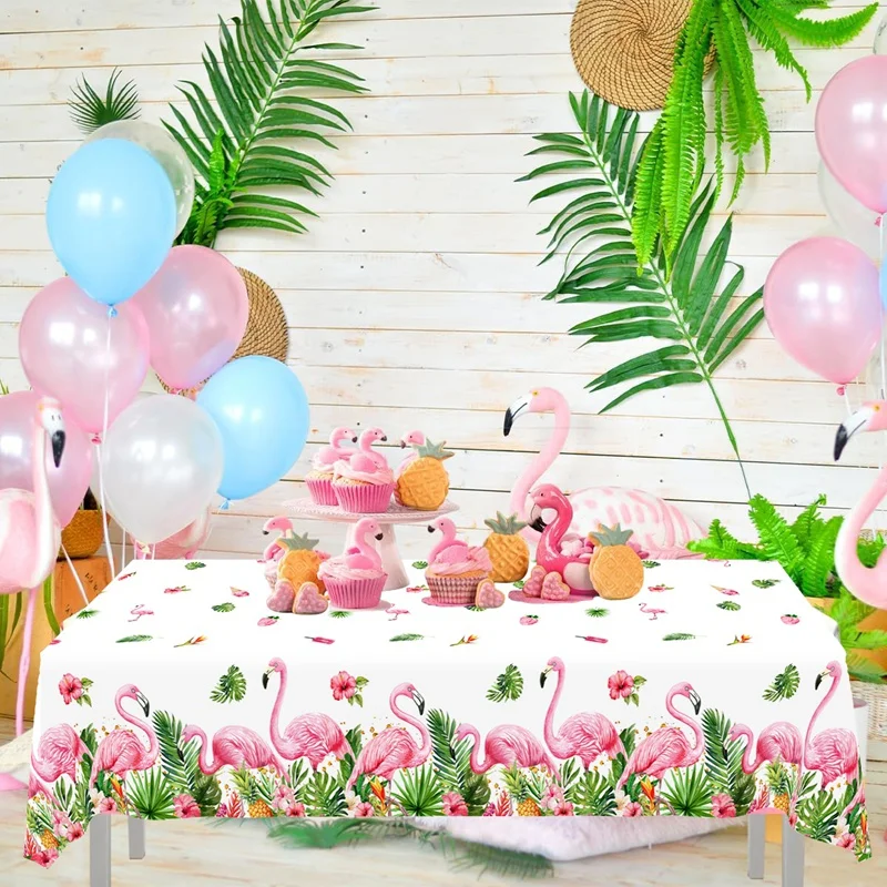 Hawaiian Party Decoration Palm Leaves Disposable Tablecloth Table Cover Tropical Summer Beach Supplies Luau Birthday Party decor - view 5