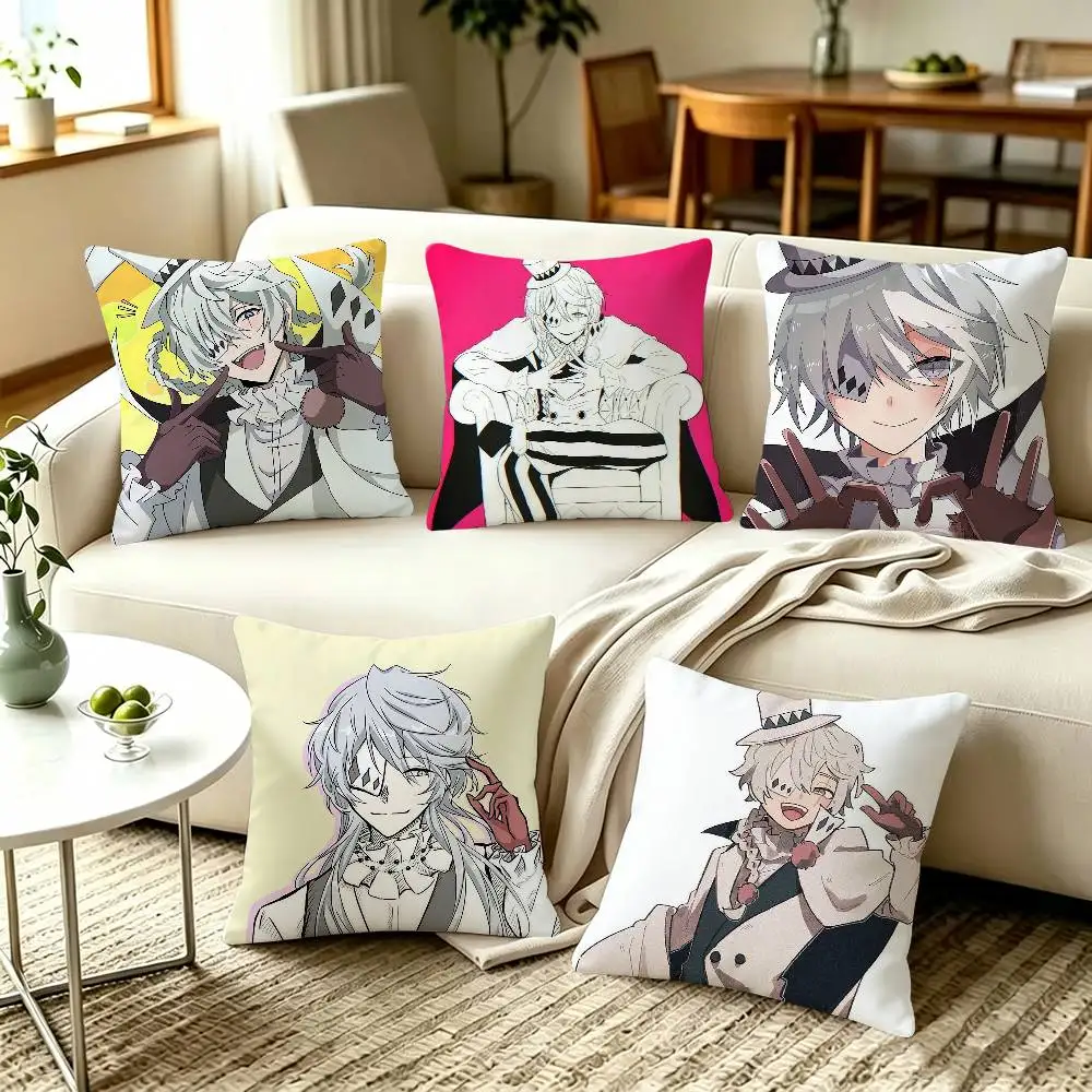 

BSD Bungo Stray Dogs Nikolai Gogol Pillow Covers, Home Sofa Cushion Covers and Aecorative Custom