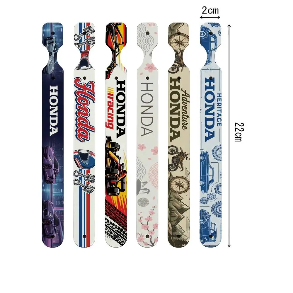 FOR HONDA RACING RIDE PU Leather Keychain Minimalist Key Holder Durable Key Organizer Car Keys Bag Accessories Gift