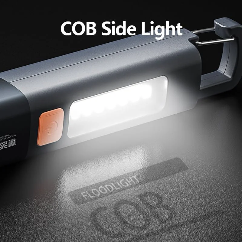 Rechargeable LED Flashlights,Super Bright Flashlight, 3 Modes With COB Work Light Powerful Handheld Flash Light For Hiking