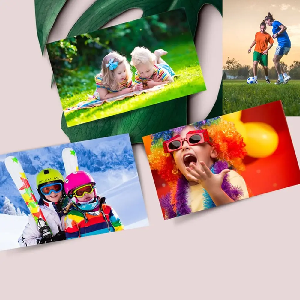 100/20 ورقة لامعة ورق طباعة الصور عالي اللمعان A4 3R 4R 5R 6R A5 A6 ورق التصوير الفوتوغرافي للطابعة النافثة للحبر الملونة Canon Epson HP