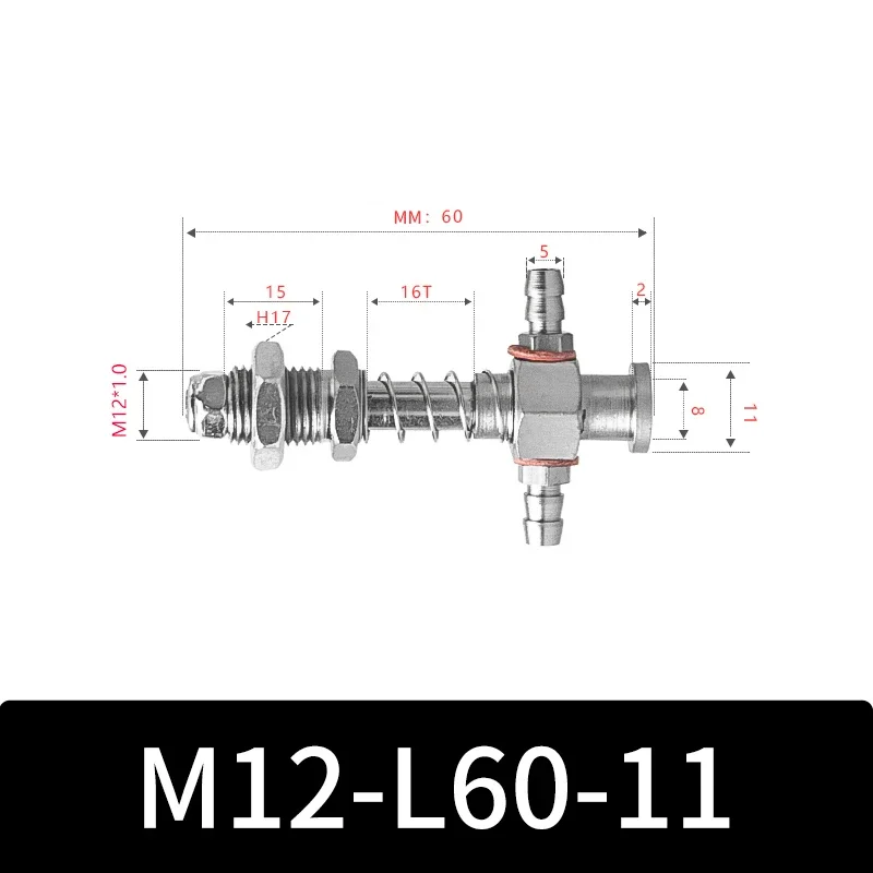M12-11 Series Big Head  Manipulator Pneuamtic Fixture Rubber Sucker Silicone Industrial Vacuum Suction Cup Mount