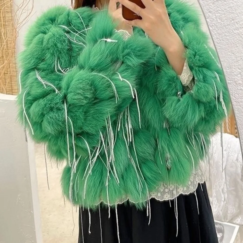 

Real Fur Coats for Woman New in Jackets Female Clothing Natural Fur Coat Korean Dongdaemun High Quality Clothing Ladies Fur Coat