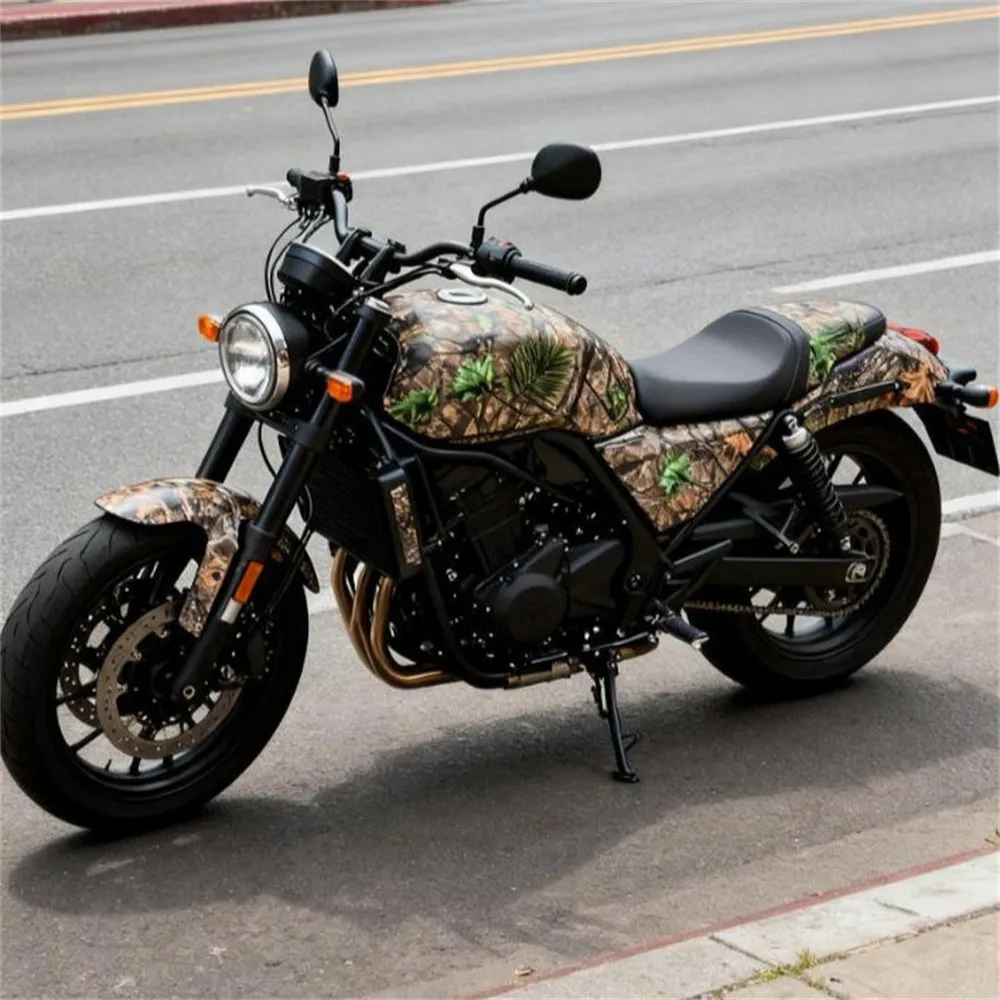 Natur Blatt Baum Camouflage Vinyl Wrap Film Auto Aufkleber Blase Kostenlose Camo Aufkleber Dekoration – Detail 10