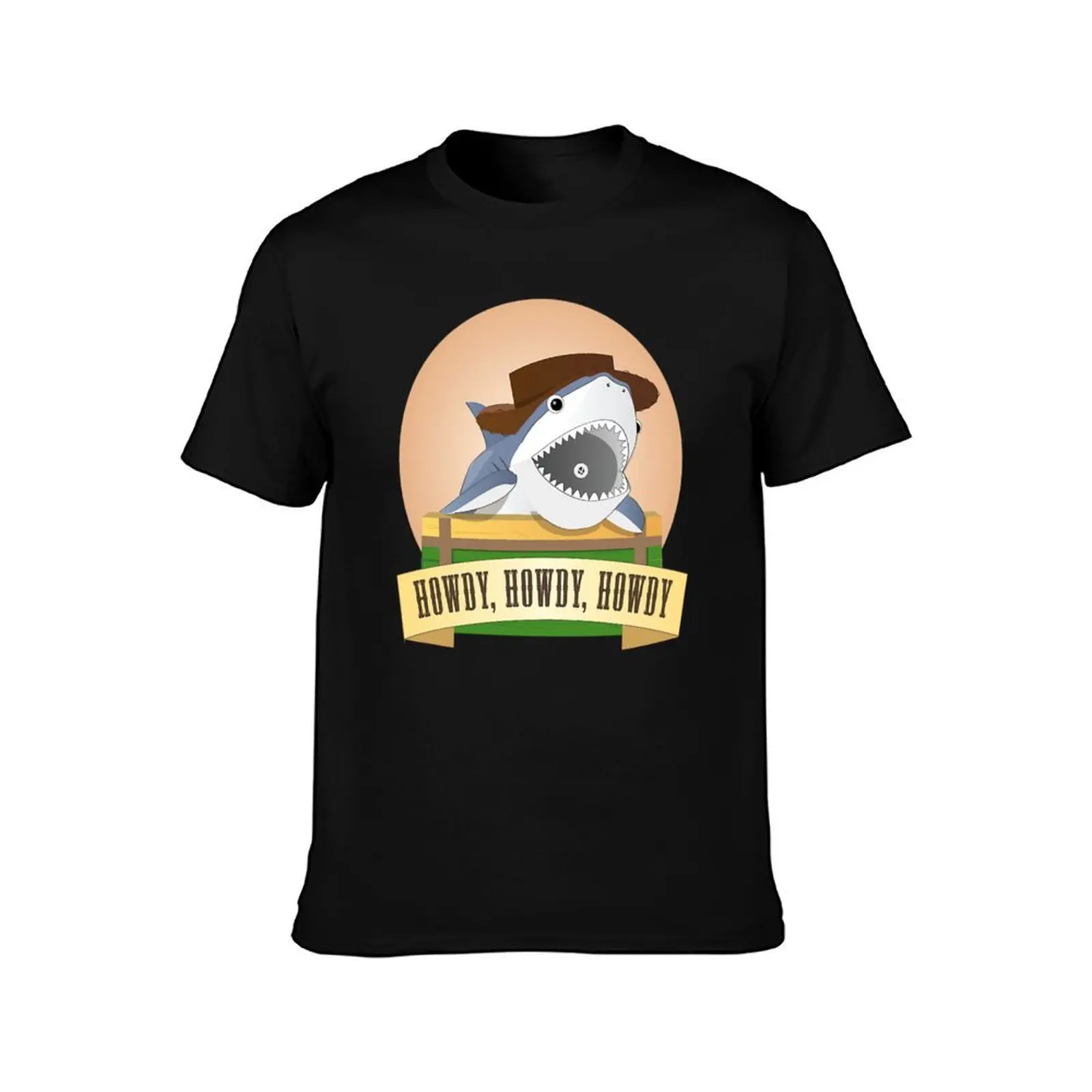 Cowboy Shark T-Shirt Breathable Gym Short Sleeve T-Shirt view 2