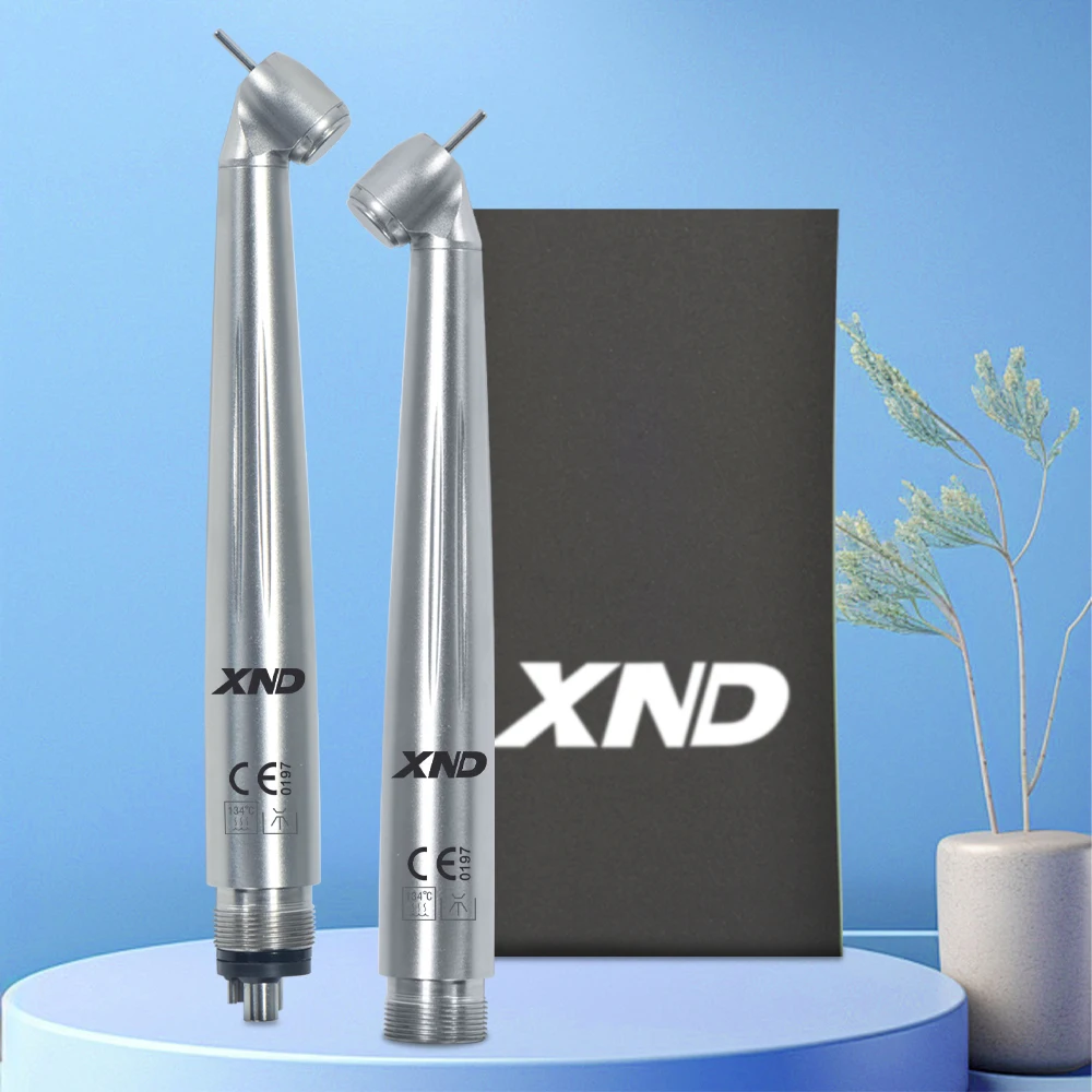 XND 45Degree Angle Dental High Speed Handpiece for Impacted Teeth Extraction Wisdom Teeth Cutting Stainless Steel Body 2/4 Hole