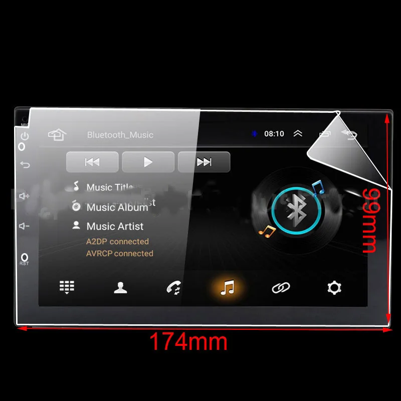 Soft TPU Nano-coated Screen Protective Film (NO Tempered Glass) for 7 inch Radio stereo DVD GPS Car Indash 2 DIN navigation