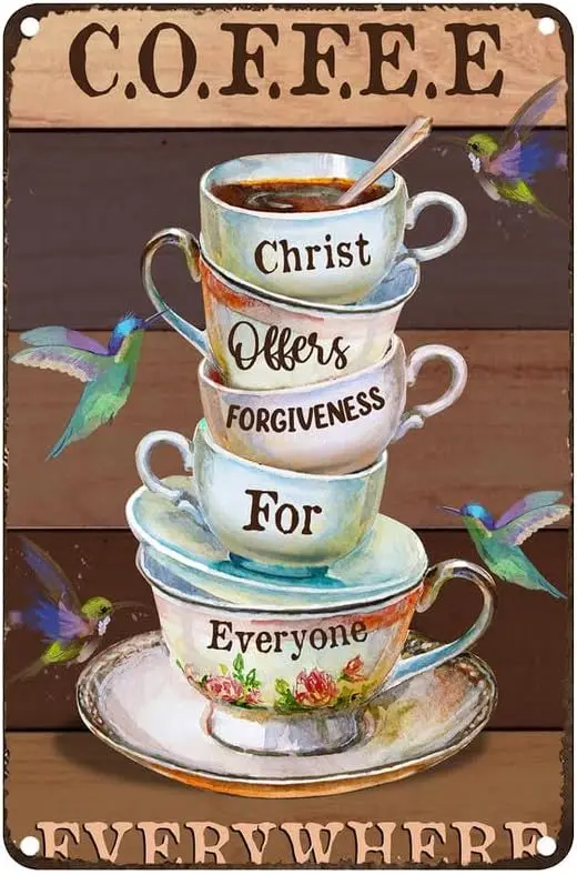 Jesus Christ Offers Forgiveness For Everyone Everywhere Metal Signs Decor Wall Decoration Plaque Retro Tin Sign Poster For  sign