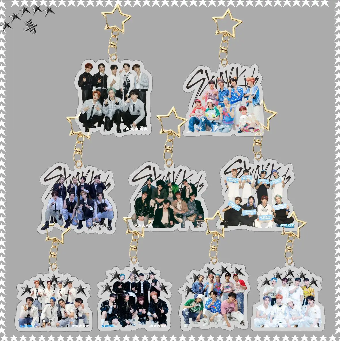 

Акриловый брелок Stray Kids SKZOO 5-STAR, новый коллекционный двусторонний акриловый брелок-подвеска, ювелирное изделие, Star Periphery