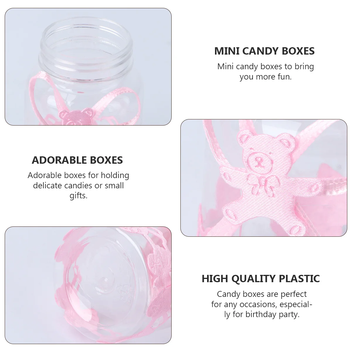 

24Pcs Candy Box Mini Plastic Storage Creative Containers Birthday Christmas Wedding Party Decor Candy Box Birthday Party Gift