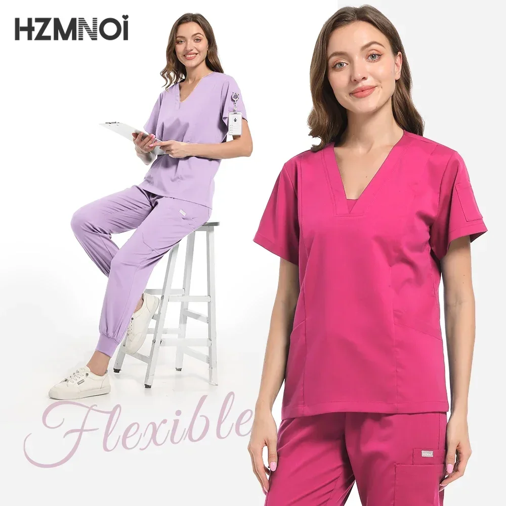 Unisex Surgical Uniform Nurse Accessories Pet Clinic Veterinary Scrub Uniform Dental Hospital Work Clothing Medical Nursing Suit