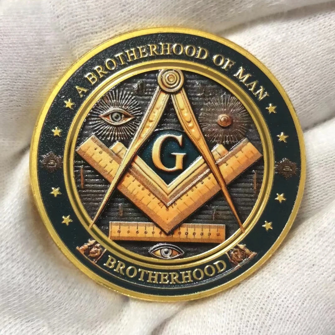 American Title Series Freemason Commemorative Coin Fraternal Collector Coins Vintage Collectible Gifts