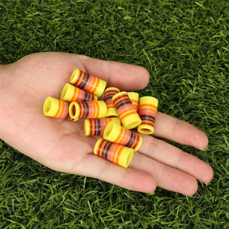 حلقات جولف مدببة مخططة ملونة لأعمدة متوازية مدببة مقاس 0.35 بوصة