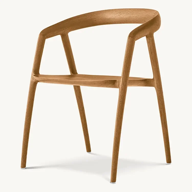 Hot Selling Dining Room Oak Wooden Armchair Nordic Dining Chair Luka Dining Armchair