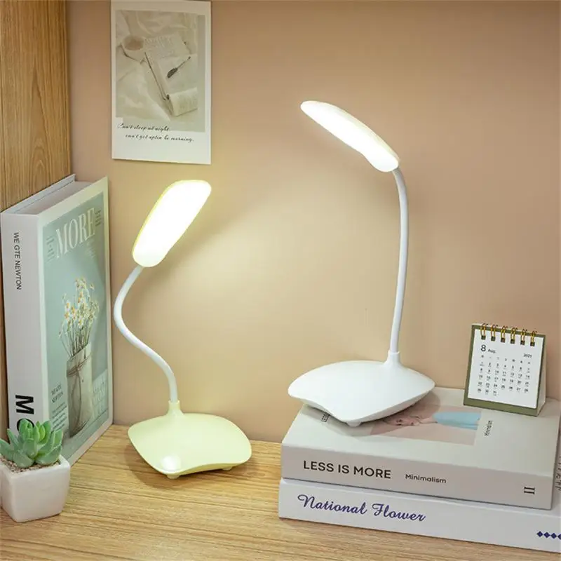 3 Levels LED Desk Lamp Foldable Dimmable Touch Table Lamp USB Powered Table Light Portable Eye Protection Bedroom Bedside Lamp