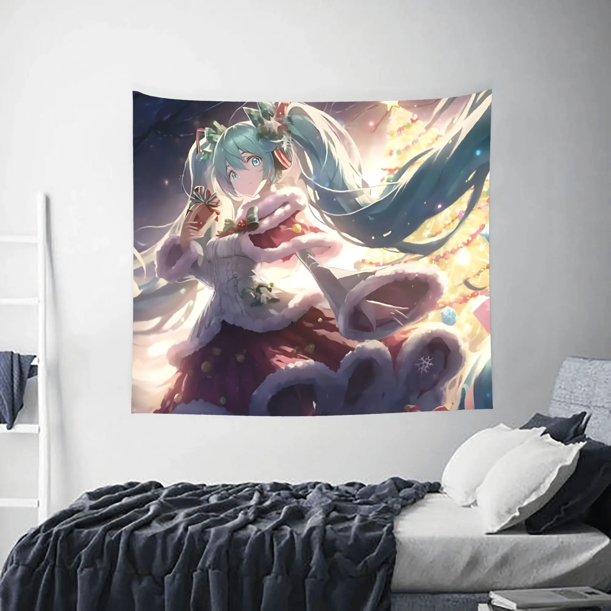 Customized Christmas Gift  Hatsune Miku cutecore Tapestry Bedroom Decoration  Wall Hanging Blanket Tapestry Cool Stuff For Room