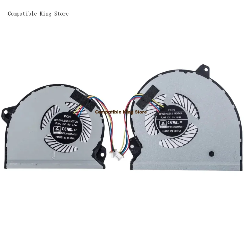 X Replacement CPU GPU Cooling Fan for ASUS ROG Strix GL702VMK GL702VML GL702VM GL702VS DFS2000054Q0T FJ9U DFS551205ML0T FJ9T