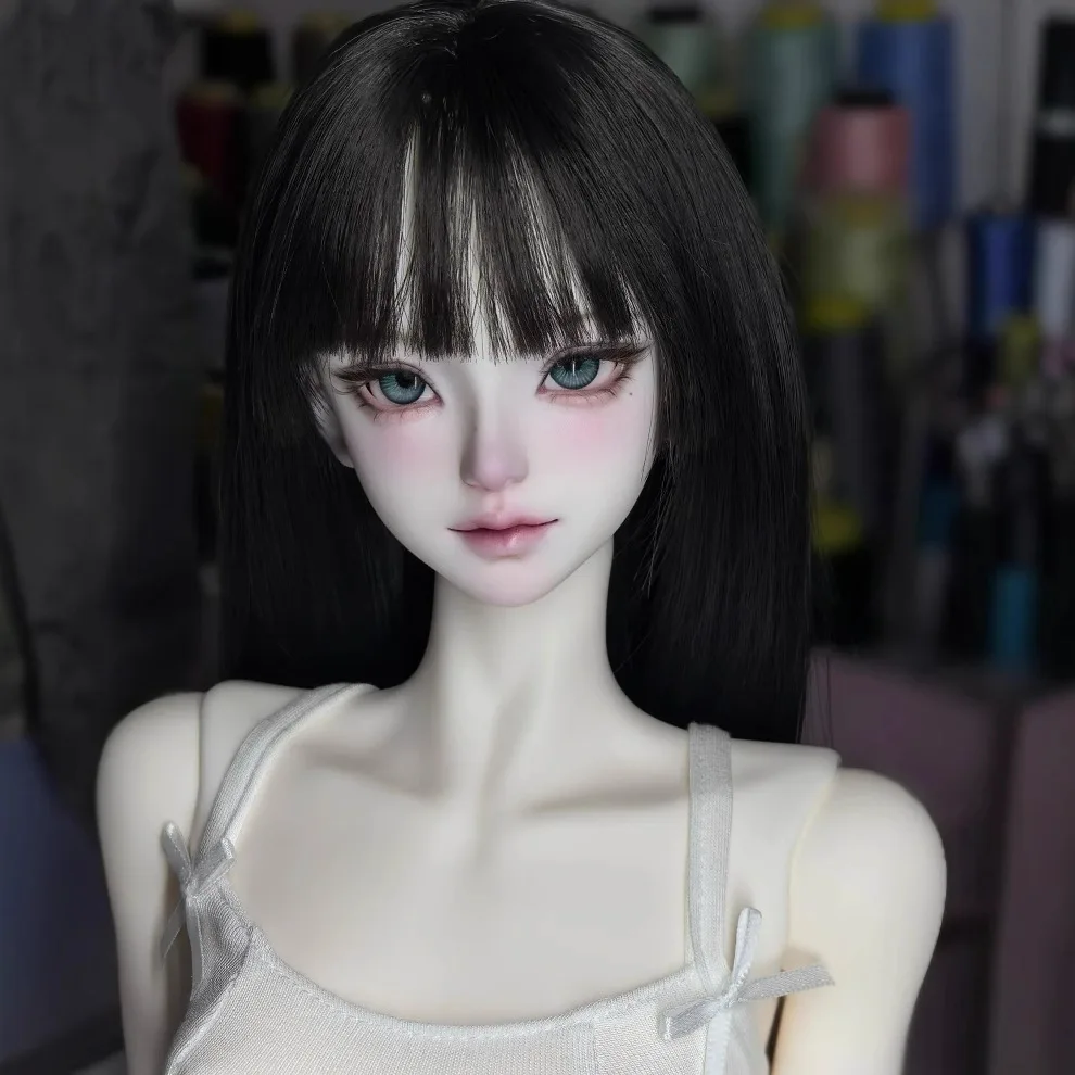 

1/6 FR Babi Doll Wig Accessories Black Straight Bangs Long Straight Hair Fashion Cute BJD Doll Cosplay DIY Dress Up Wig