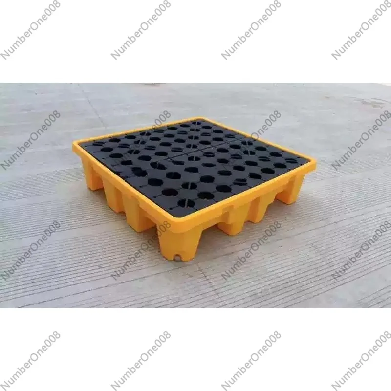 For Waste Leak Proof Plastic Forklift Pallets, Single Row Two Four Drum Leak Proof Platforms, Chemical Oil Drum Leak Proof Palle