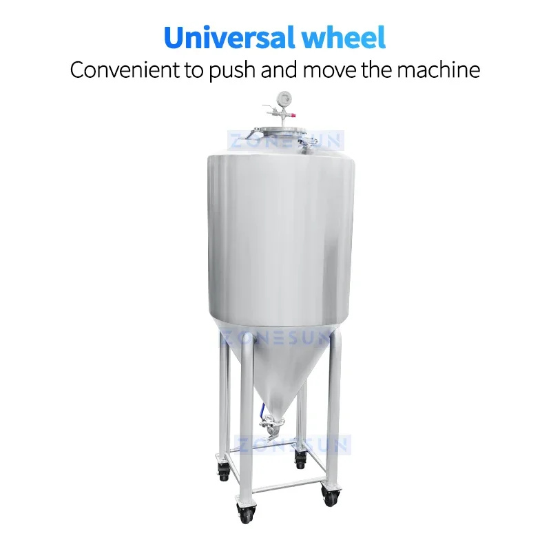 ZONESUN – jauge de pression à température contrôlée, réservoir de Fermentation, équipement de Production pour la fabrication d'alcool et de bière, ZS-NJJ01