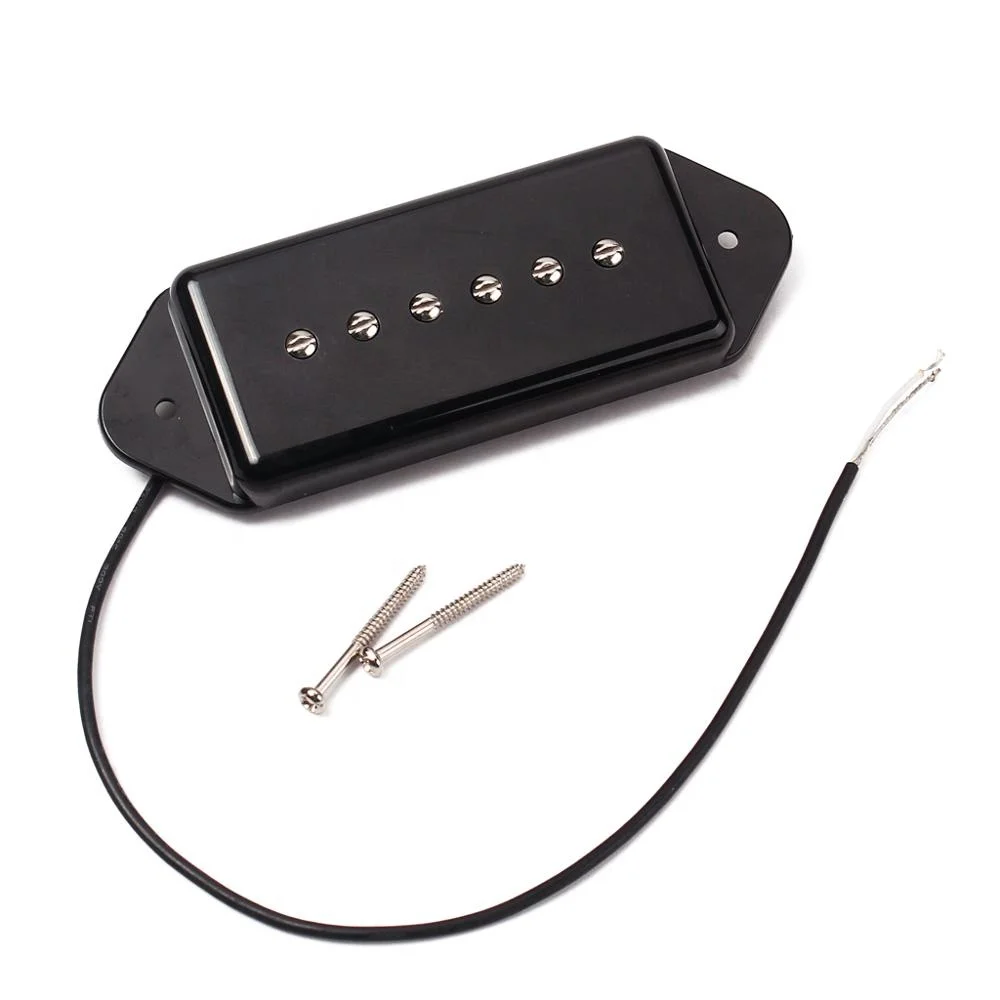 GMB204-1  P-90 Dog Ear HUM-CANCELLING Pickup  - P90 BLACK Guitar Pickups