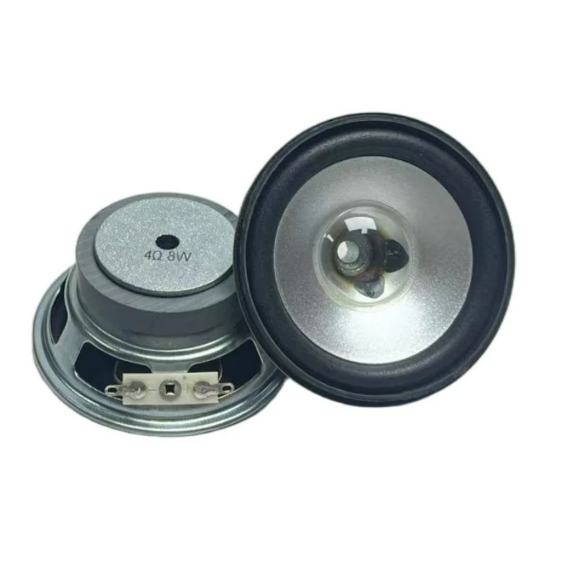 SOTAMIA 2pcs 3 Inch Full Range Speaker 4 Ohm 8W Silver Basin Bubble Edge Waterproof Outdoor High Power Multimedia Speaker