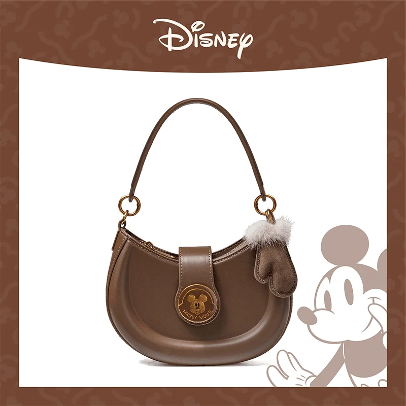 

Disney Authentic Doughnut Handbag Retro Versatile One Shoulder Crossover Tote for Women Luxury Fashionable Women's Bag