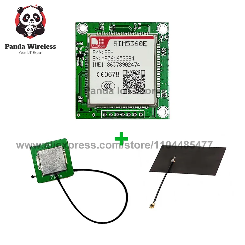 SIMcom SIM5360E core Board LTE CAT1+GNSS Single-Row Pin Connector Industrial-high Precision for PCB/SMT DD-MCore-SIM5360E