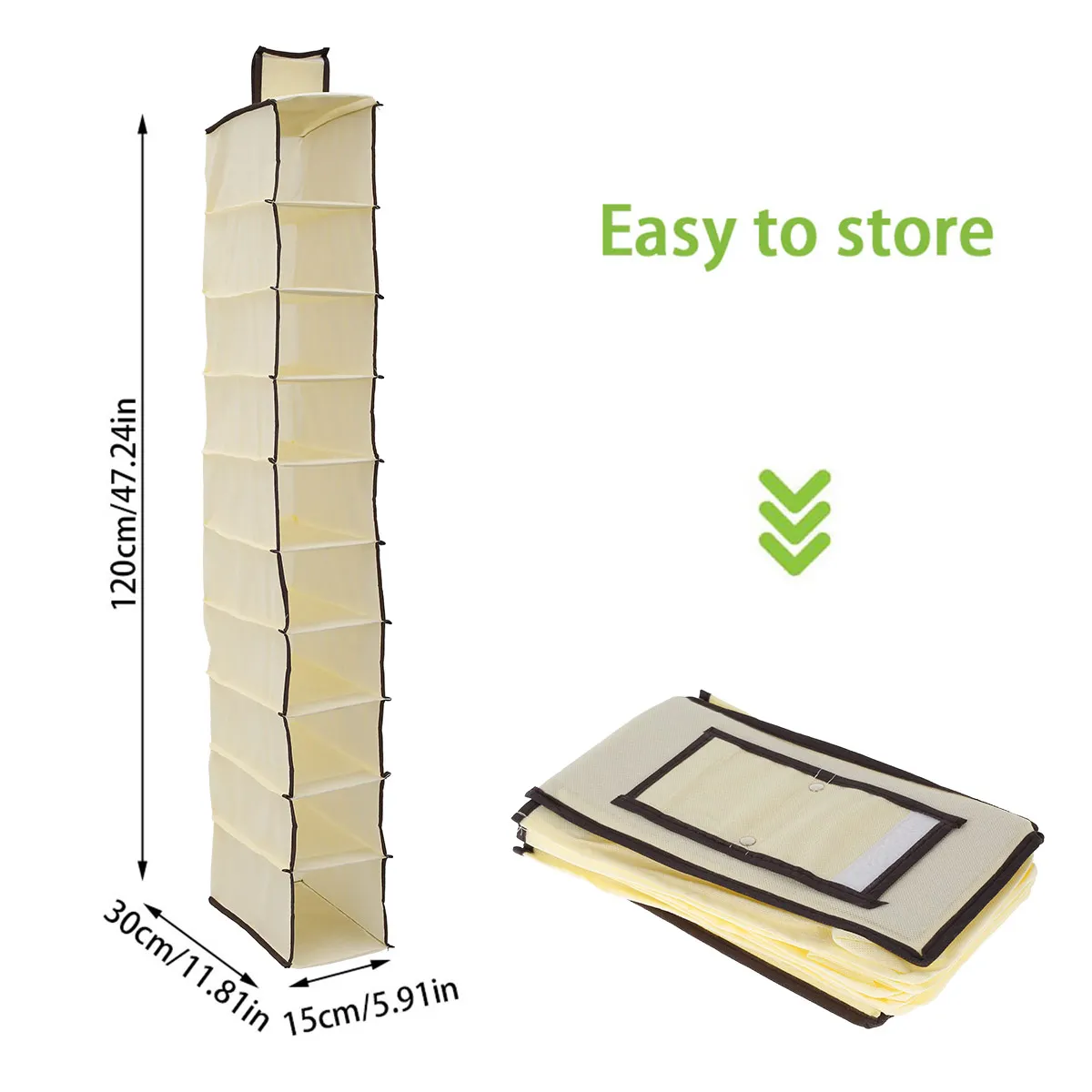 Ten-layer hanging shoe organizer