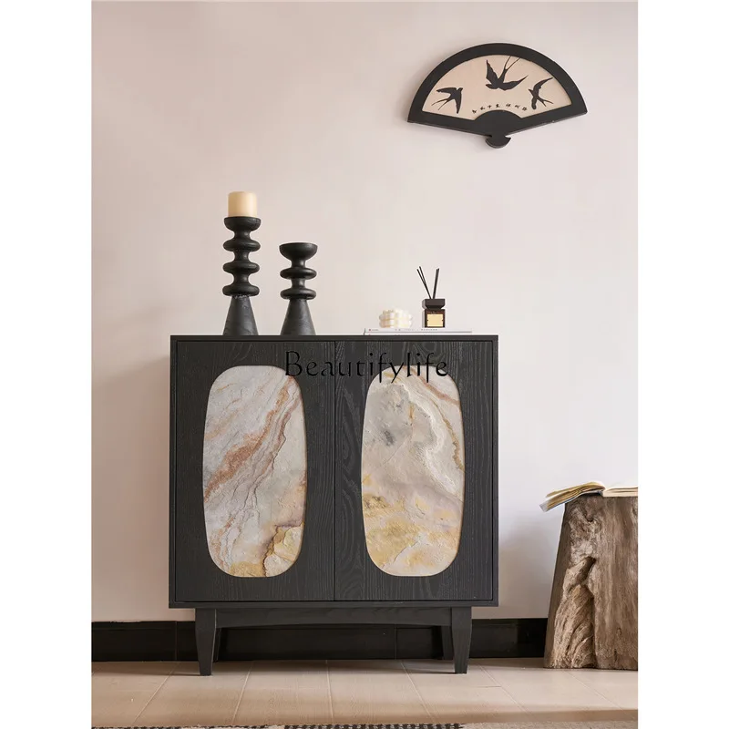 

French retro two-sided side cabinet medium and antique side cabinet