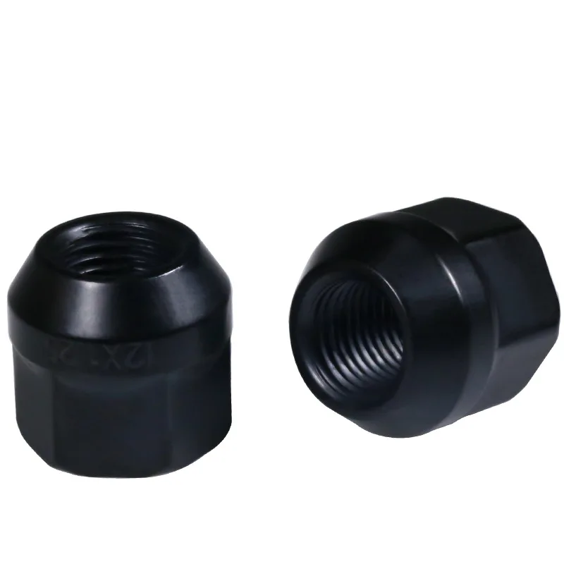 Black wheel nuts  height 21mm  Car Lug Nut m12x1.5    m12x1.25 lug nuts Car Open End Lug Nuts key 19mm