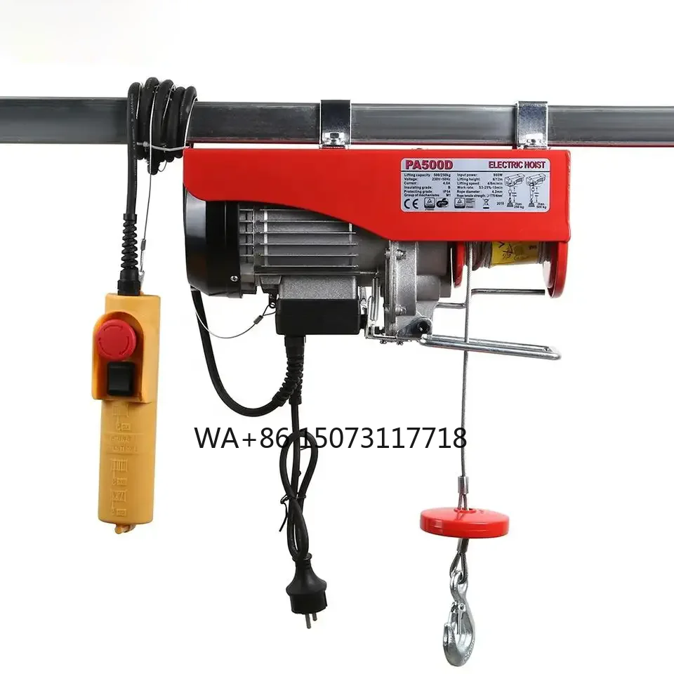 

PA500D-18m 250/500kg 18m Extended Wire Rope Mini Electric Hoist