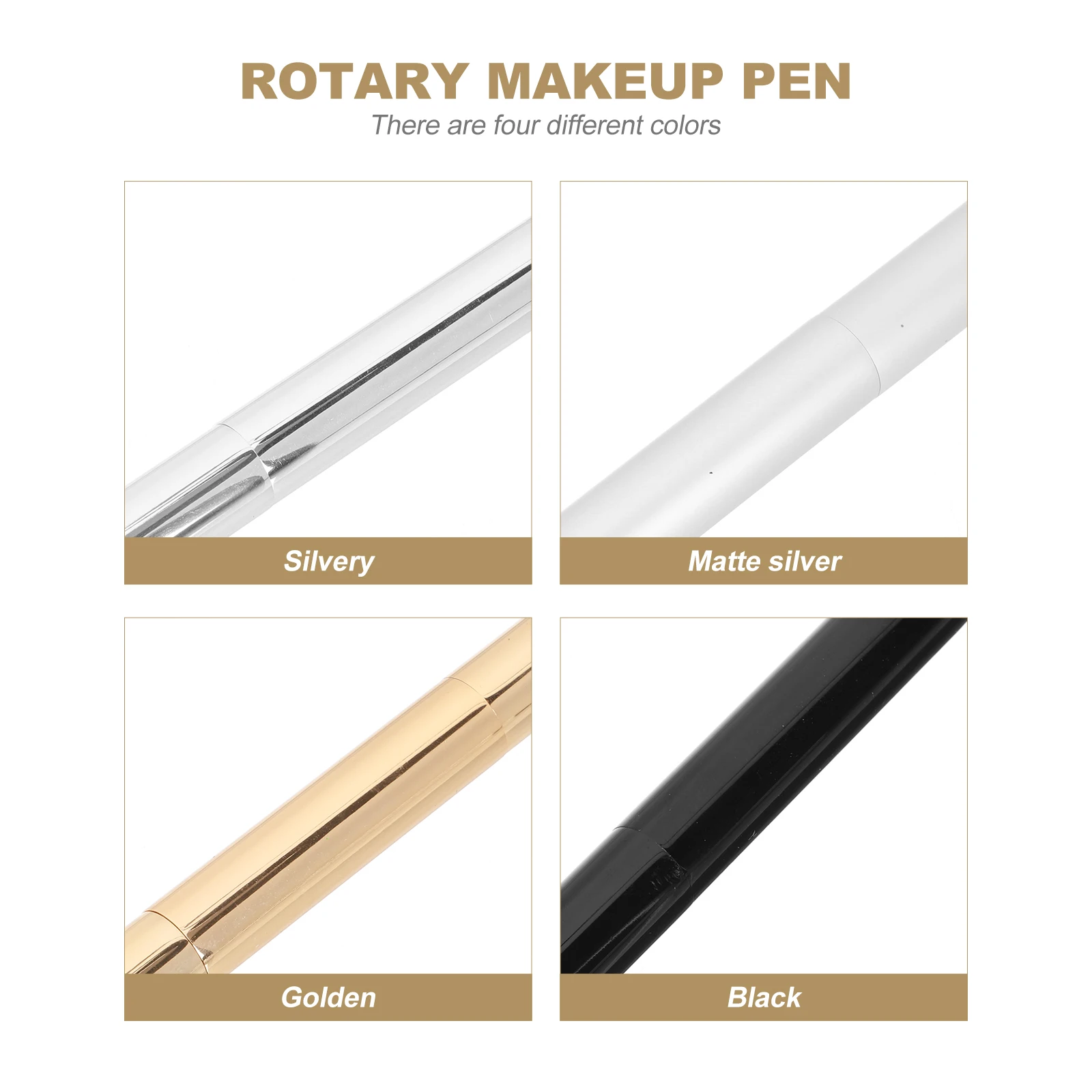 4pcs Rotating Liquid Container Lip Gloss Eyebrow Concealer Dispenser Travel Refillable Applicator Eyeliner Pen Nail