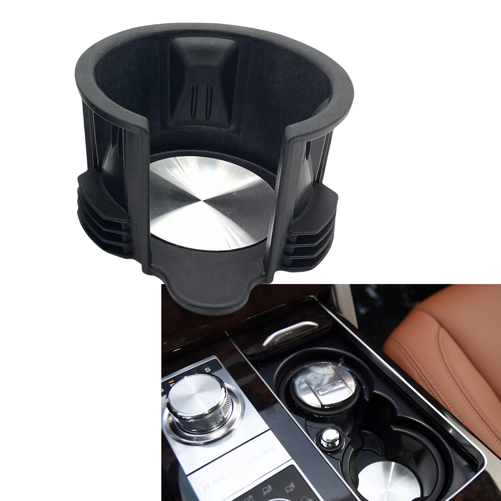 Interior Center Panel Box Drink Water Cup Holder Insert For Land Rover Range Rover Sport Discovery 4 / Discovery 5 Freelander 2