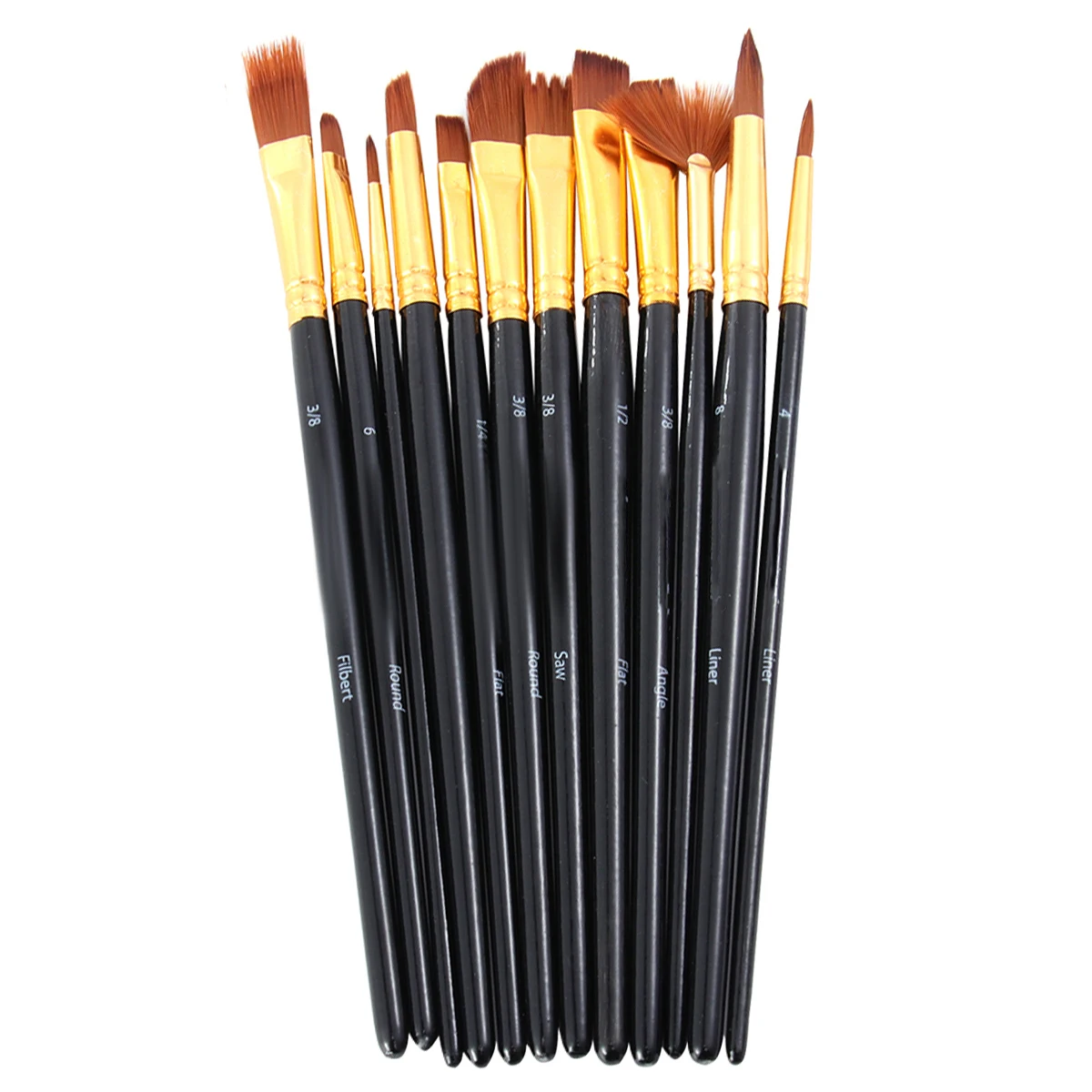 

12pcs Oil Paint Brushes Set Bamboo Handle Gouache Acrylic Watercolor Painting Art Supplies Student Beginner Artist