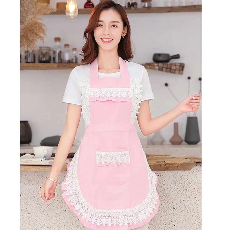 Retro Apron Cooking Aprons Princess Apron Maid Apron Ruffle Apron Women Kitchen Aprons Waitress Apron for Baking Serving