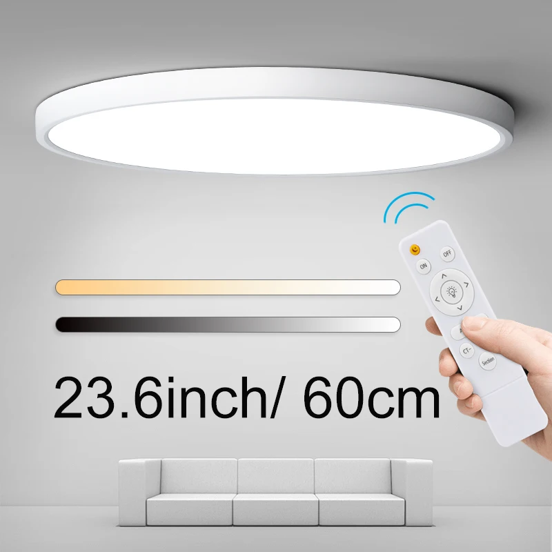 LED Fernbedienung Panel Licht Dimmbar Große 220V 600 23 zoll 60cm Für Wohnzimmer Schlafzimmer Küche Moderne RC panel Decke Lichter