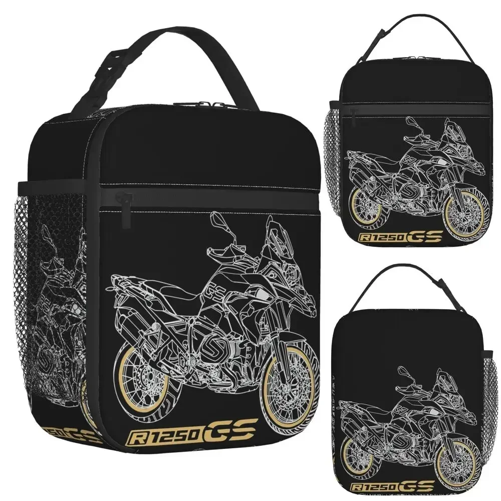 GS 1250 R 1250 Adventure Motorcycle Insulated Lunch Bag for Women Kids Portable Food Boxes Thermal Lunch Box Tote