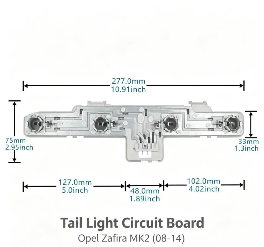 Car Rear Tail Light Bulb Holder Circuit Board For Vauxhall Zafira MK2 MPV 2008-2014 Automotive Lamp Base Fittings