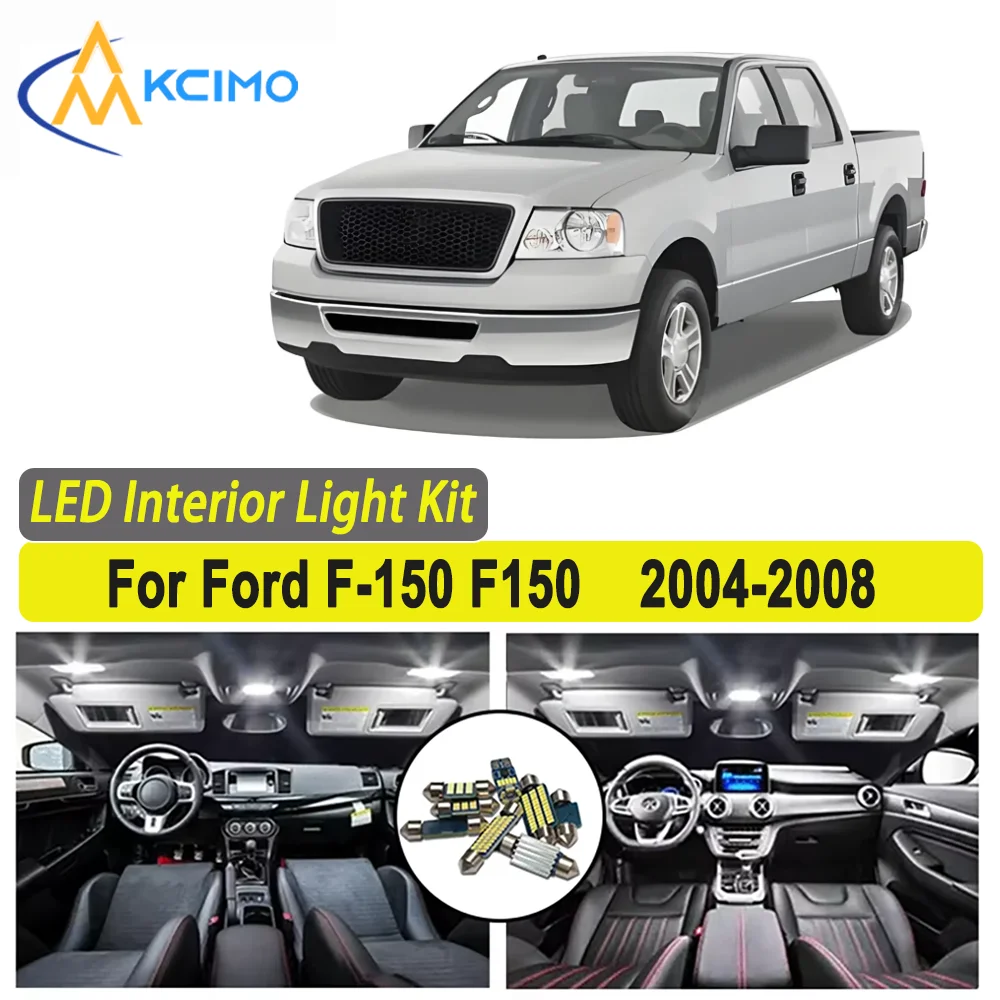 

Kcimo For Ford F-150 F150 2004 2005 2006 2007 2008 Premium Bright LED Interior Dome Map Trunk Light Kit Car Led Lamps Canbus Car
