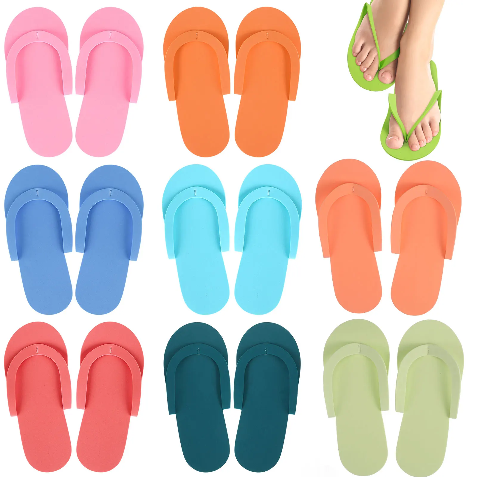 ROSENICE 36 زوج شباشب سبا للاستعمال مرة واحدة إيفا باديكير الأحذية صالون مسمار الفن حذاء مريح غير قابل للانزلاق للضيوف #2