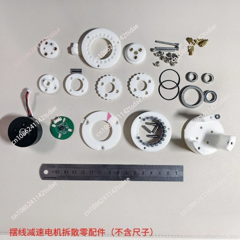 Resin 3D printing photocurable microcycloid gear reducer with brushless motor encoder 20 to 1 with 3D model