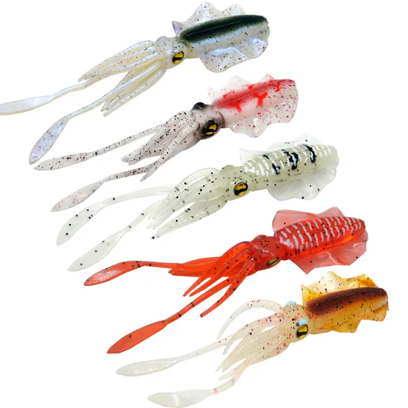 

Soft Squid Fishing Trolling Lure 2g 7g 15g 20g 60g Luminous UV Squid Jig For Sea Fishing Boat Fishing Wobblers Bait Rockfishing