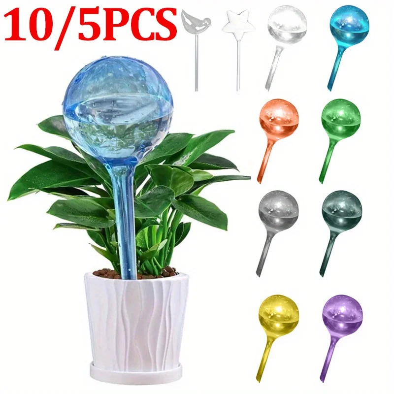 Transparent Automatic Plant Watering Lamp Auto Plant Watering Device PVC Drip Irrigation System for Garden 10pcs, 5pcs